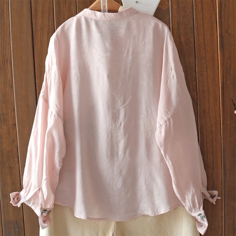 [Qing Series]★China style tops★ 4color shirt, summer clothes, spring clothes, embroidery, long sleeve shirt, improves temperament, cute