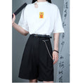 Load image into Gallery viewer, [Kuraho Koya Series] ★China style T-shirt★ 2color black or white cotton embroidery S M L XL slim fit easy to match
