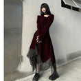 Load image into Gallery viewer, [LadyGhost Series] ★One Piece★ Switching Wine Red Red Retro Stylish Cute Date Shooting
