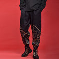 Load image into Gallery viewer, [Mumuki Series] ★Pants★ 2color Tops Unisex Men's Large Size Black Black Print
