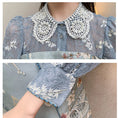 Load image into Gallery viewer, [Yuyubei Ura Series] ★Chinese style dress★ Switching lace blue blue cute date improving temperament
