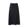 Load image into Gallery viewer, recommendation! [Da Qinglong Shu Series] ★China style skirt★ PU black, long length, slimming, easy to match, high waist
