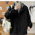 Load image into Gallery viewer, [98 NEUTRAL Series] ★Jacket★ 2 Color Faux Layered Casual Hooded Unisex Men's Black White
