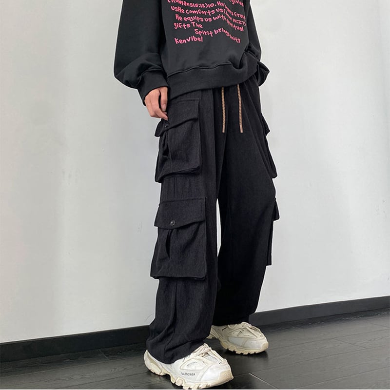 [NANSHI Series] ★Casual Pants★ 2color Bottoms Trousers Corduroy Unisex Men's Black Coffee Color