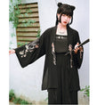 Load image into Gallery viewer, [Ancient ghost house---Wenmu Shuang complete series] ★China style happi coat★ Embroidery thin outerwear original summer improved Chinese clothing black black
