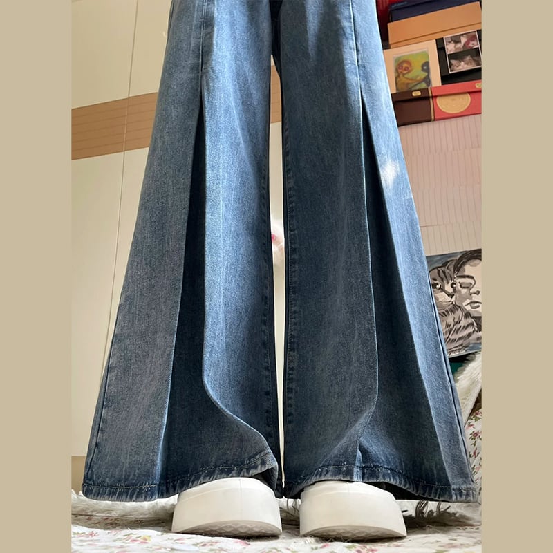 [Y6Y Series]★Denim Pants★ Bottoms Trousers Designed Women's Stylish Blue Blue SML XL