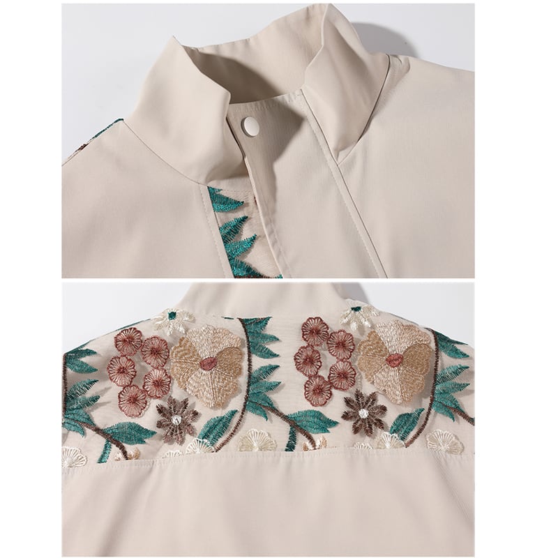 [High Series] ★Jacket★ Outerwear 2 colors Embroidery Floral pattern Unisex Chinese style Unique Large size