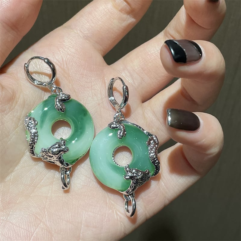 [Myoshoku Kajin Series] ★Chinese style earrings★ Pair of earrings, accessories, cute, Chinese clothes, easy to match, unique