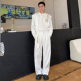 Load image into Gallery viewer, [Illustrated Series]★Setup★ Embroidery 2color 2-piece set Unisex Men's Tops Pants White Black
