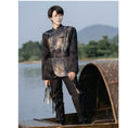 Load image into Gallery viewer, [Kyodo Series] ★China style outerwear★ Unisex Men's Switching Print Retro SML XL 2XL
