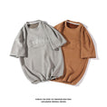 Load image into Gallery viewer, [BIGEMAN Series]★T-shirt★ Tops 2color Unisex Men's Large Size Brown Gray Summer Clothes
