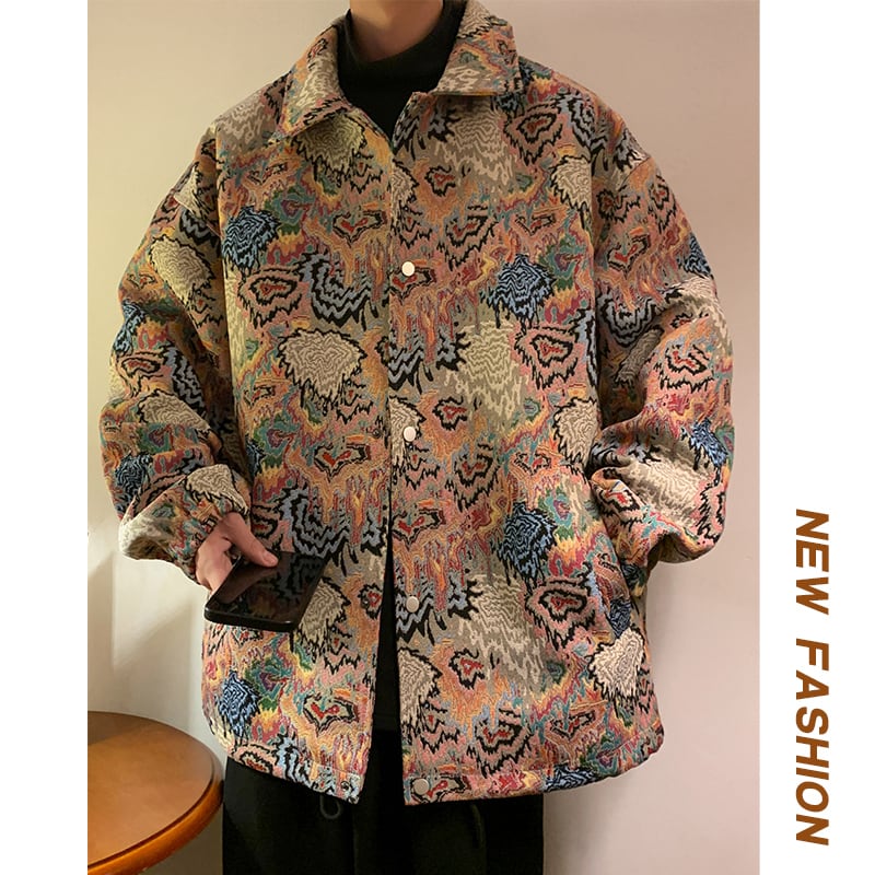 [PPDJ Series]★Jacket★ 2color outerwear, ethnic style, unisex, men's, large size, easy to match