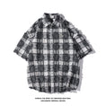 Load image into Gallery viewer, [BIGEMAN Series]★Shirt★ Tops 2color Unisex Men's Large Size Plaid Pattern Black Blue
