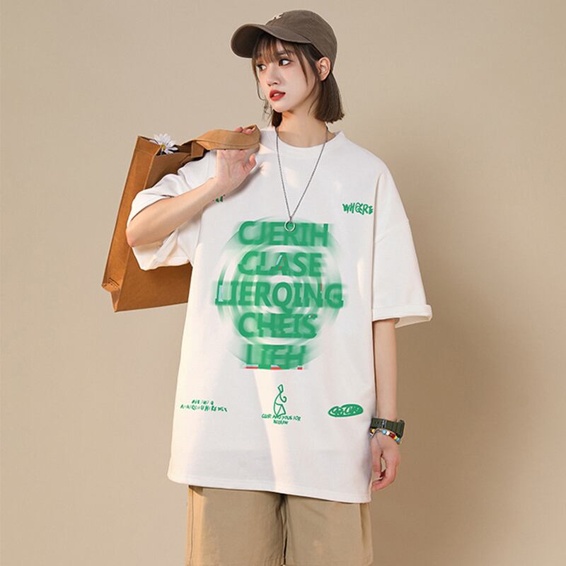 [YOUZIROU Series]★T-shirt★ Tops 3color Unisex Men's Black White Coffee Color