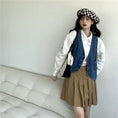 Load image into Gallery viewer, [KEKE Series] ★Vest★ Tops Denim Jeans Stylish Cute Button Hat Easy to match
