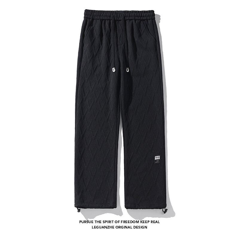 [BIGEMAN Series] ★Casual Pants★ 2color Bottoms Pants Men's Large Size Simple Black Easy to Match