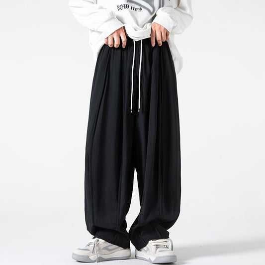 [Small Trouble Series]★China Style Pants★ 5color Gaucho Pants Unisex Men's Large Size Black Brown Wine Red Green Purple