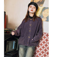 Load image into Gallery viewer, [Kokaisha---Dragon dyeing series] ★China style outerwear★ 2color cardigan knit green purple
