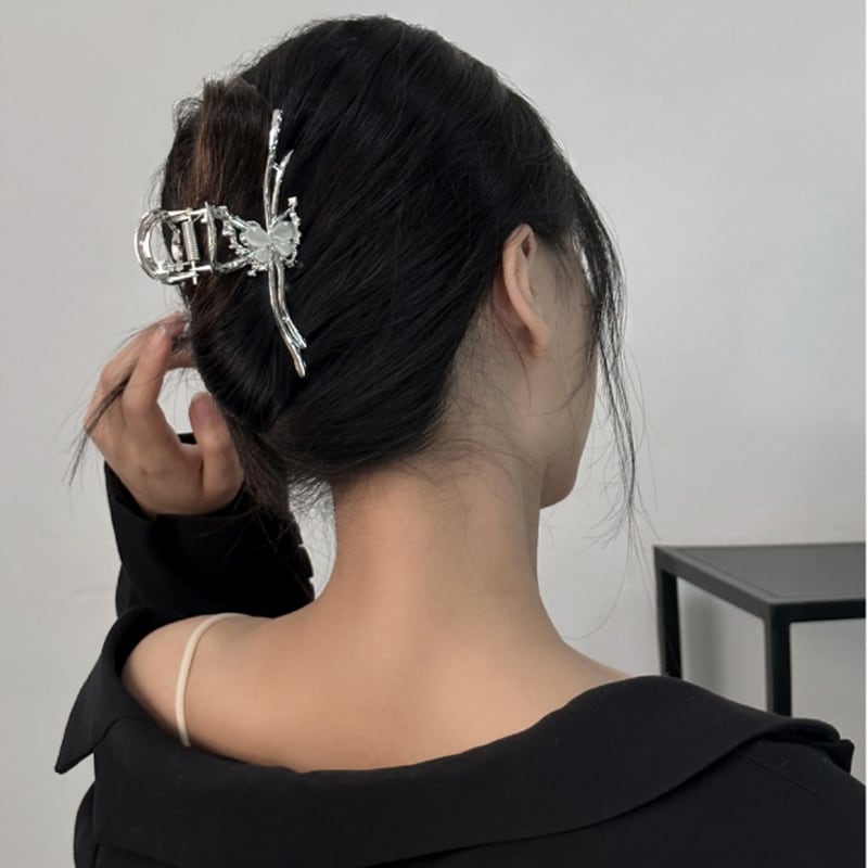 [KANSAI Series] ★Hair Ornament★ Hair Clip Ladies Accessory Accessory Silver Trendy Large Bun Hair