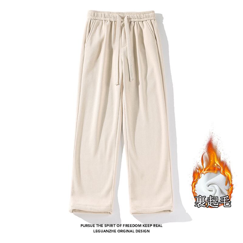 [BIGEMAN Series] ★Casual Pants★ Brushed lining 3color Bottoms Pants Unisex Men's Large Size Simple