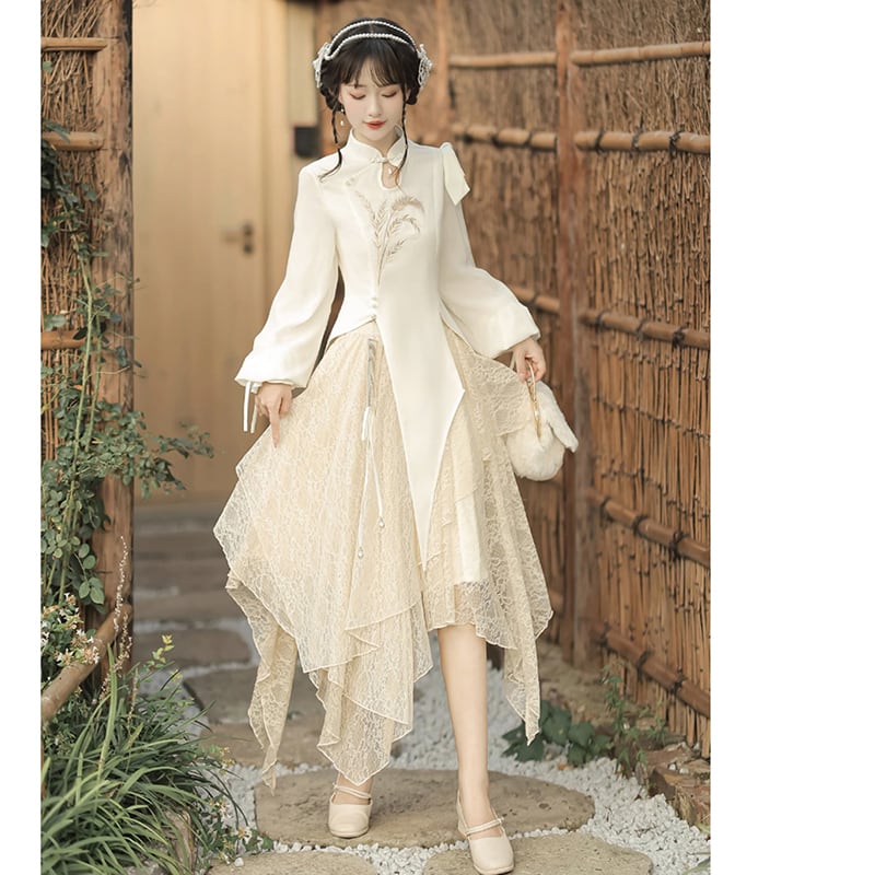 [Dust Smoke Cloud Dream Series]★Chinese style setup, single item order★ Tops or skirts, Chinese clothes, cute dress