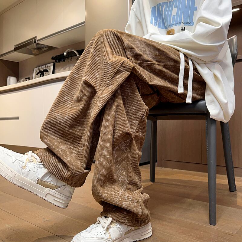 [NANSHI Series] ★Casual Pants★ 3color Bottoms Trousers Corduroy Unisex Men's Black Gray Coffee Color