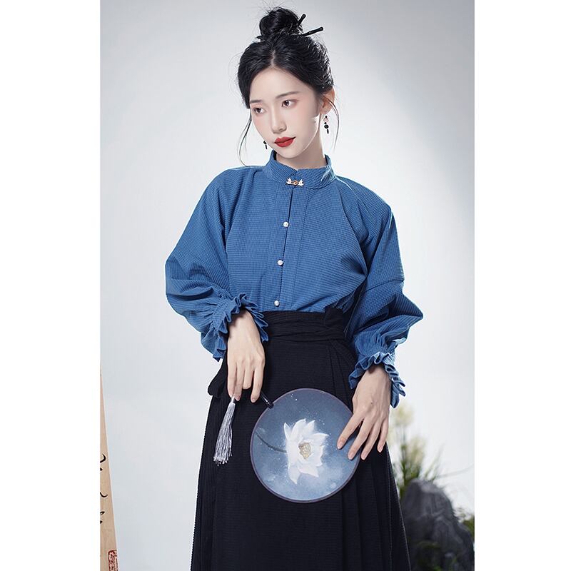 [WUJIA Series] ★Chinese style skirt★ Maki skirt Hanfu skirt Bottoms Black Black