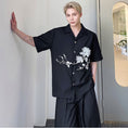 Load image into Gallery viewer, [Illustrated series]★China style shirt★ Tops embroidery fashion men's unisex black black Chinese clothing
