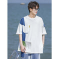 Load image into Gallery viewer, [MANYSTON Series]★China style T-shirt★ Tops 2color Unisex Men's Short sleeve Color scheme Black White Cotton
