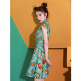 Load image into Gallery viewer, [Sumiyun Kokucho Series] ★Cheongsam dress★ China-style dress, Chinese-style clothes, Chinese clothes, mini length, cute, slimming
