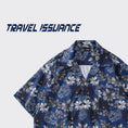 Load image into Gallery viewer, [TRAVEL ISSUANCE Series] ★Floral pattern shirt★ Unisex, men's, unique, loose, easy to match, dark blue, blue
