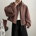 Load image into Gallery viewer, [Tenkawa Series] ★Outer★ 2color Jacket Short Length Simple Easy to Match Blue Coffee Color
