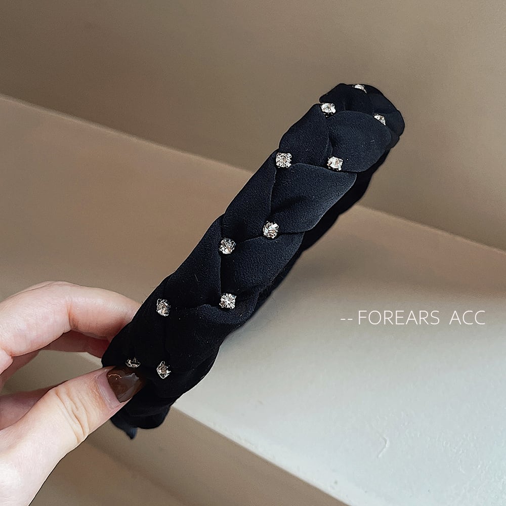 [FOREARS Series] ★Headband★ Hair Ornament Ladies Accessory Chamois Leather Carpet Simple Black Black