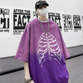 Gallery viewerに画像を読み込む, 【KCSJシリーズ】★半袖Tシャツ★ レトロ風 5color トップス Tシャツ 男女兼用 メンズ 大きいサイズ 髑髏 ドクロ
