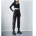 Load image into Gallery viewer, [AZE Series] ★Casual Pants★ Bottoms Black, Autumn clothes, easy to match, slimming, unique, fringe, cool
