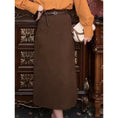 Load image into Gallery viewer, [Misslin Fashion Series]★Setup Single Order★ Shirt or Skirt Orange Dark Coffee Color Commuting OL
