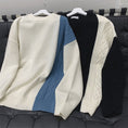 Load image into Gallery viewer, [Emeisa Series] ★Sweater★ 2 colors Unisex Men's Color scheme Casual ML XL 2XL White Blue Black
