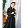 Load image into Gallery viewer, [Ancient mansion --- 臇薇 series] ★China style dress★ Long dress Black Black China button
