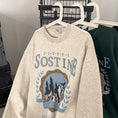 Load image into Gallery viewer, [DUFENG Series] ★Tops★ 3color Round Neck Unisex Men's Long Sleeve Light Gray Green Navy
