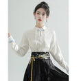 Load image into Gallery viewer, [BAIRIMENG Series] ★Chinese style shirt★ 2color tops long sleeve shirt Chinese clothing black white
