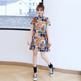 Load image into Gallery viewer, Chinese Style Dress SML XL 2XL One Piece After-Party Entrance Ceremony Retro Short Sleeve Floral Print A-line Unique
