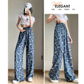 Load image into Gallery viewer, [FENGLIN Series] ★Casual Pants★ Bottoms Trousers Cool Blue Blue Slimming Print Summer Clothes Paisley
