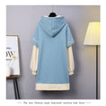 Load image into Gallery viewer, [Bamboo Series] ★Chinese style hoodie★ Fleece lining hoodie dress Chinese clothing embroidery Large size Blue Blue
