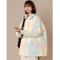 Load image into Gallery viewer, [Fujiiman Series] ★Jacket★ Outerwear stadium jacket unisex men's POLO neck tie-dye cute
