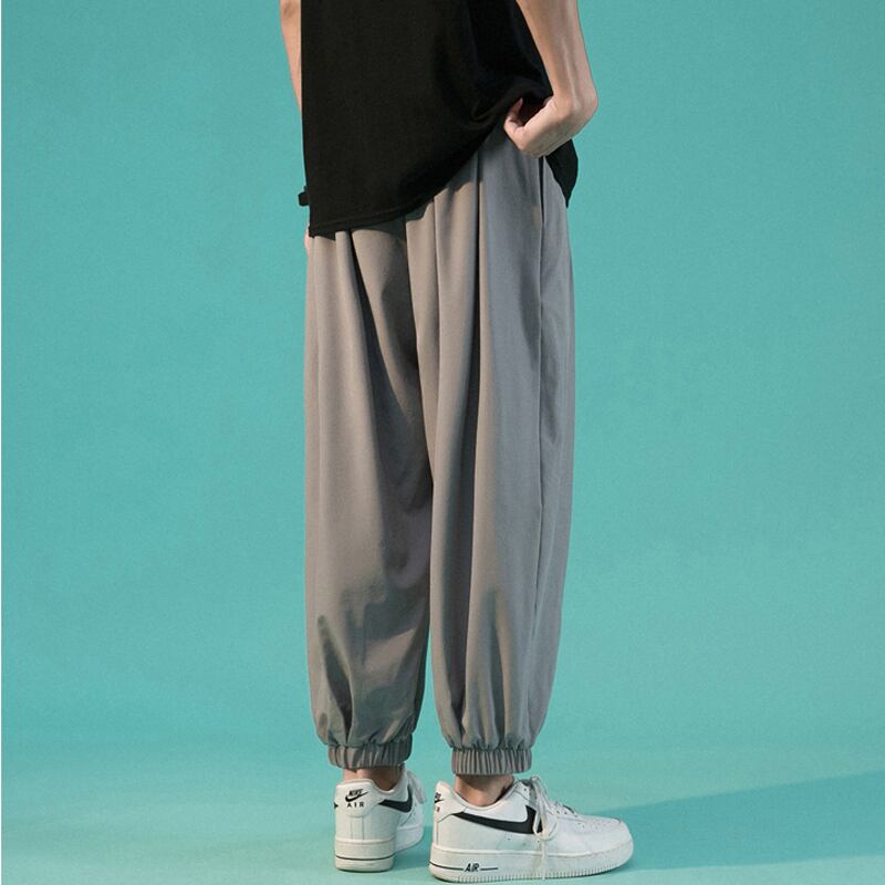 [BIGEMAN Series] ★Casual Pants★ 2color Nine-quarter length Bottoms Pants Unisex Men's Large Size Spring/Summer Sports Style