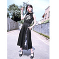 Load image into Gallery viewer, [Ancient Monsters --- Mountain and Sea Ching Series] ★China style camisole★ Embroidered fish tops cute summer ML XL black black sexy
