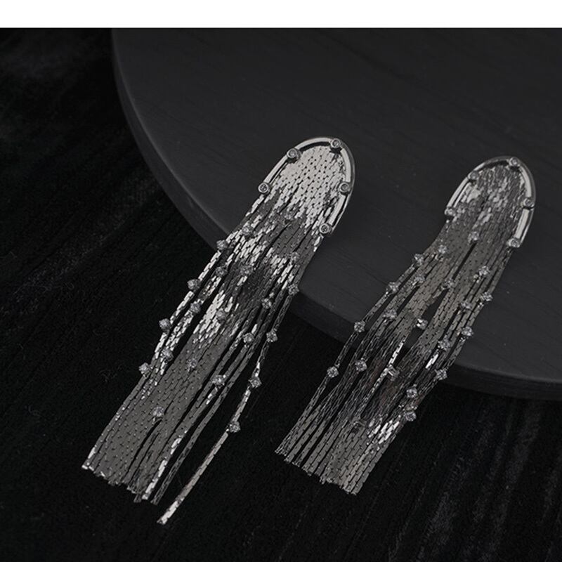 [Ko Qinglong Shu Series] ★China style earrings★ Pair earrings ladies accessories unique fringe fashion