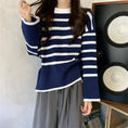 Load image into Gallery viewer, [Insufficient Moe Series] ★Tops★ 4color Flare Sleeve Women's Stylish Horizontal Striped Pattern Easy to Match
