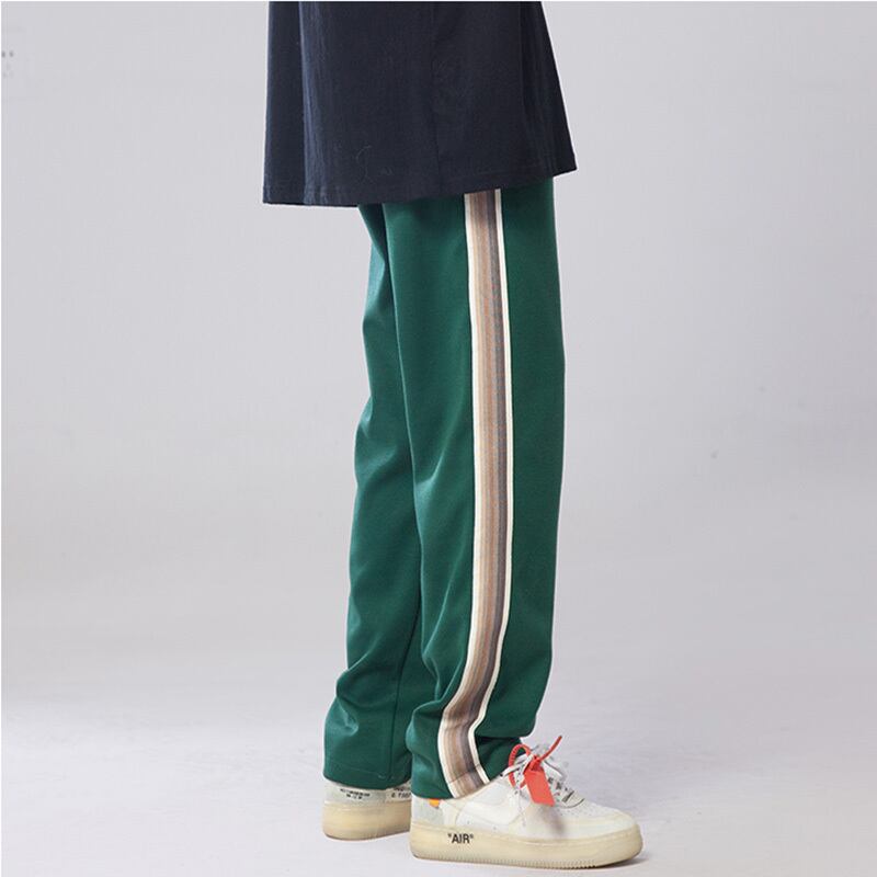 [Vesibo Series] ★Casual Pants★ 2color Bottoms Trousers Unisex Men's Slimming Color Scheme Black Green