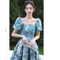 Load image into Gallery viewer, [MILA Series] ★Party Dress★ One Piece Oil Painting Style Coming of Age Ceremony Photography Wedding Blue Blue 7 Sizes
